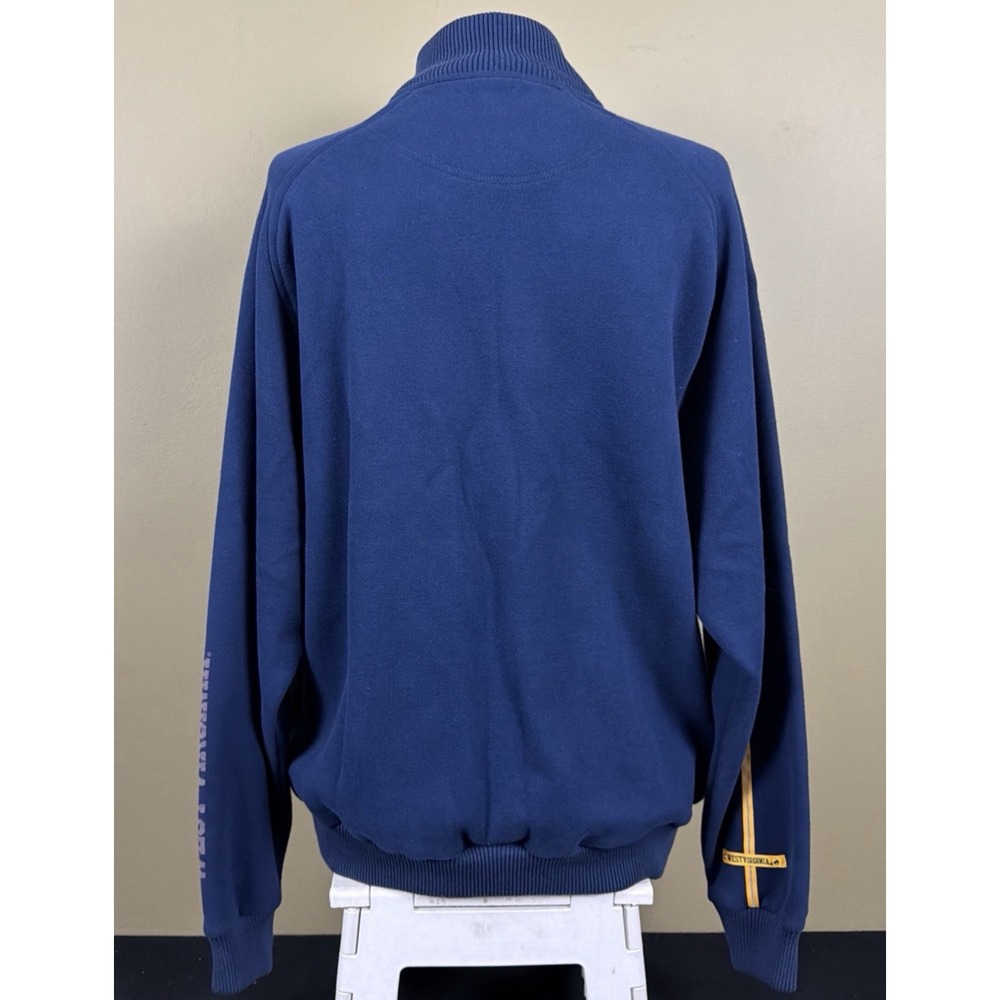 VINTAGE Y2K NIKE TEAM WVU WEST VIRGINIA FULL ZIP SWEATSHIRT FLEECE WOMENS M NWOT - Picture 8 of 13